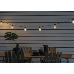 Outlet Juhlavalosarja , IP44, 10 x LED, musta/amber, himmennin Jouluvalot Ja Koristevalot