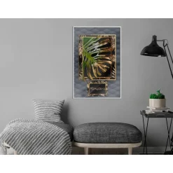 Hot Juliste Gilded Monstera kehyksillä eri kokoja Taulut Ja Kehykset