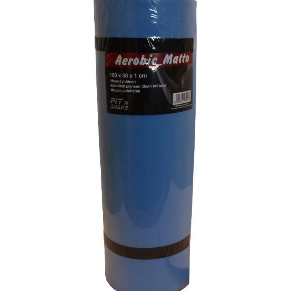 Jumppamatto 1x50x180cm, harmaa/sininen*Fit'n Shape Online