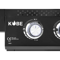 Kaasugrilli Premium 6+1, 5 poltinta, sivukeitin, Sear-poltin, lasikansi, musta*Kobe Online