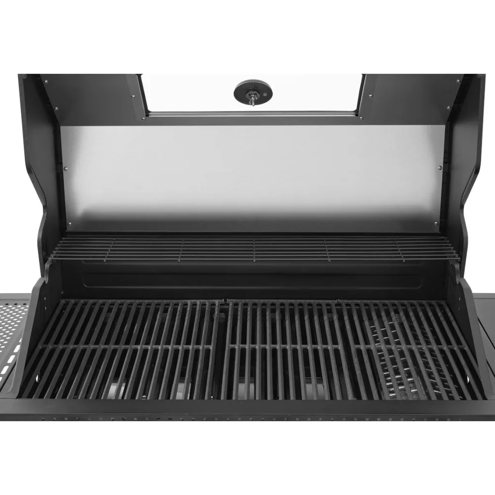 Kaasugrilli Premium 6+1, 5 poltinta, sivukeitin, Sear-poltin, lasikansi, musta*Kobe Online