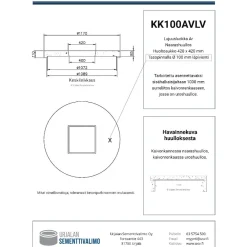 Kaivonkansi ø 1000 mm aukolla, 110 mm läpiviennillä, naarashuullos*Urjalan Sementtivalimo Discount