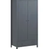 Kaksiovinen vaatekaappi hill range harmaa 89cm mänty*FinePRICE Hot
