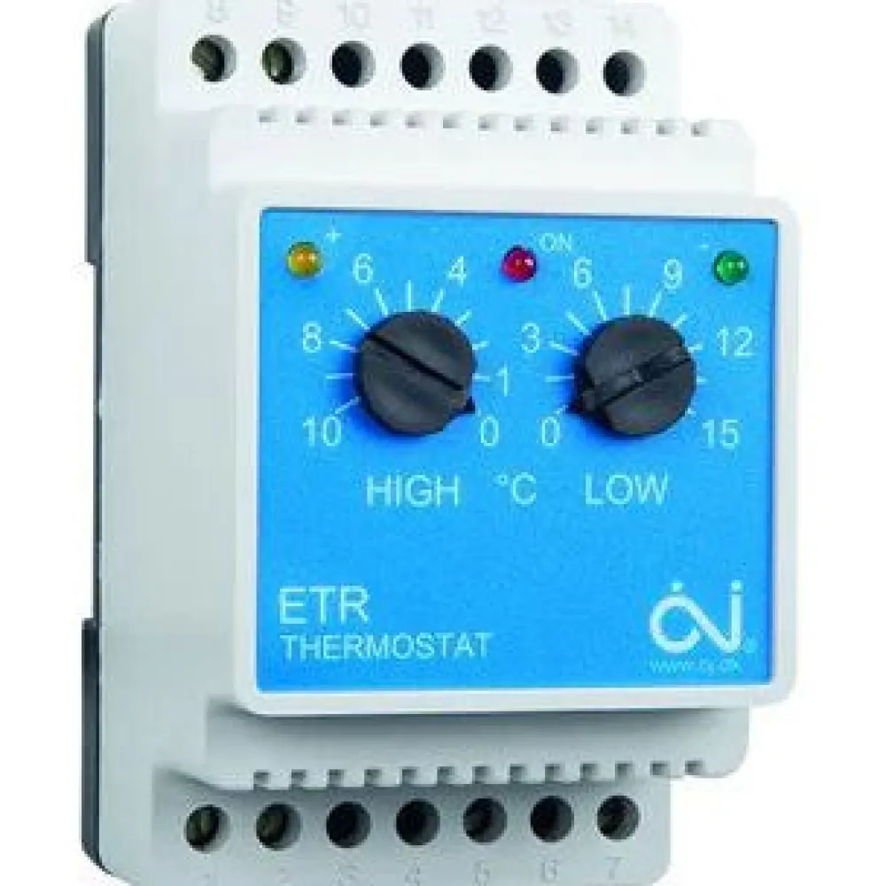 New Kaksoistermostaatti ETR/F-1447A DIN-kisko 16A Sulanapitotermostaatit