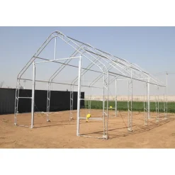New Kalustohalli Premium, 9.15x24.4x6.1m, 900g pvc, harmaa Pressutallit