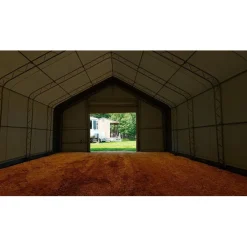 New Kalustohalli Premium, 9.15x24.4x6.1m, 900g pvc, harmaa Pressutallit