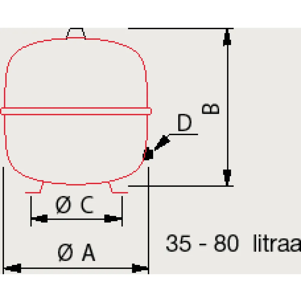 Kalvopaisunta-astia 80l 6bar*Altech