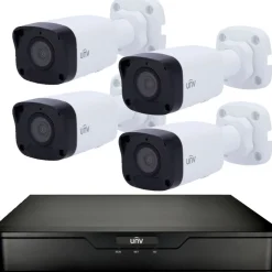 Discount Kameravalvontajärjestelmä UNV 4K, älykäs tallennin, 8 kanavaa + 2TB kiintolevy + 4kpl keinoälyllä varustetut 8MP/4K kamerat + 4kpl 30m RJ45 kaapelit Valvontakamerat