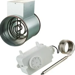 Kanavalämmitin 125 mm / 1200 W + termostaatti*Airsec Discount