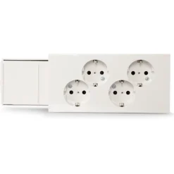 Online Kanavapistorasia Educt, 4S/16A/IP20, valkoinen Johtokourut