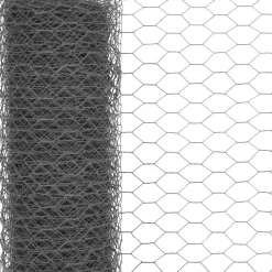Kanaverkko teräs PVC pinnoitteella silmäkoko 36mm 25x1m harmaa*FinePRICE Hot