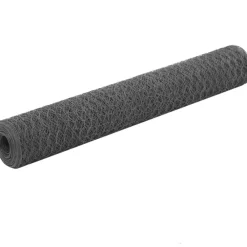 Kanaverkko teräs PVC pinnoitteella silmäkoko 36mm 25x1m harmaa*FinePRICE Hot