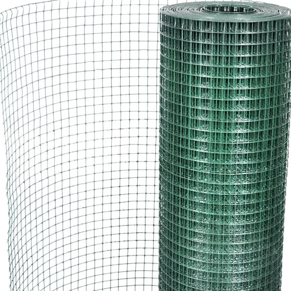 Kanaverkko 12x12mm galvanoitu PVC pinnoitteella 10x1m vihreä*FinePRICE New