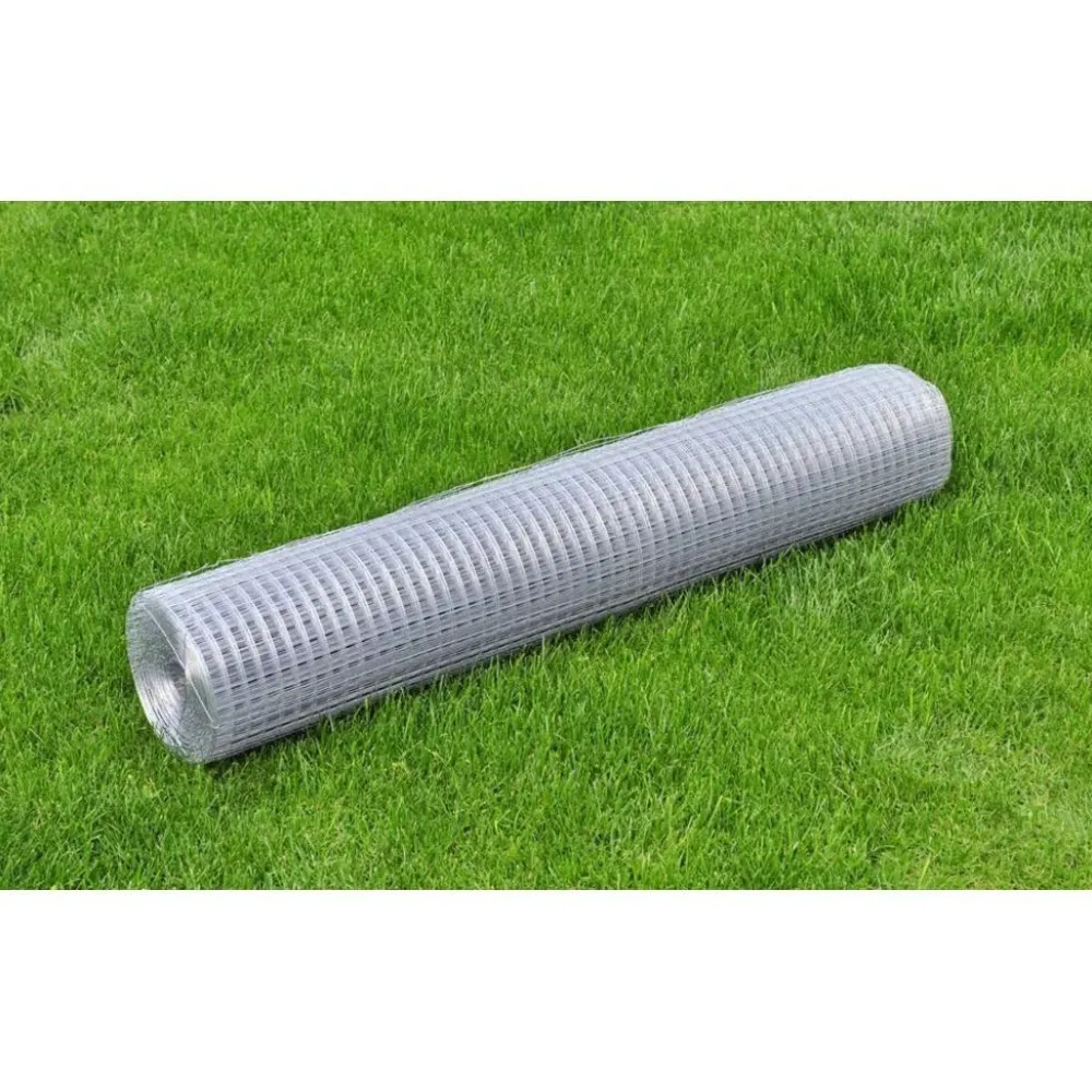 Kanaverkko 16x16mm galvanoitu teräs 10x1m hopea*FinePRICE