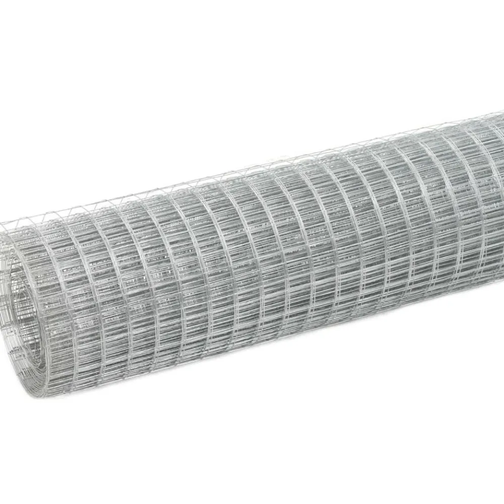 Sale Kanaverkko 19x19mm galvanoitu teräs 10x0.5m hopea Eläinverkot