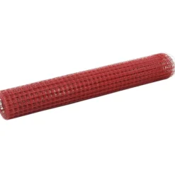 Kanaverkko 19x19mm teräs PVC pinnoitteella 25x1m punainen*FinePRICE