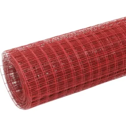 Kanaverkko 16x16mm teräs PVC pinnoitteella 10x1m punainen*FinePRICE
