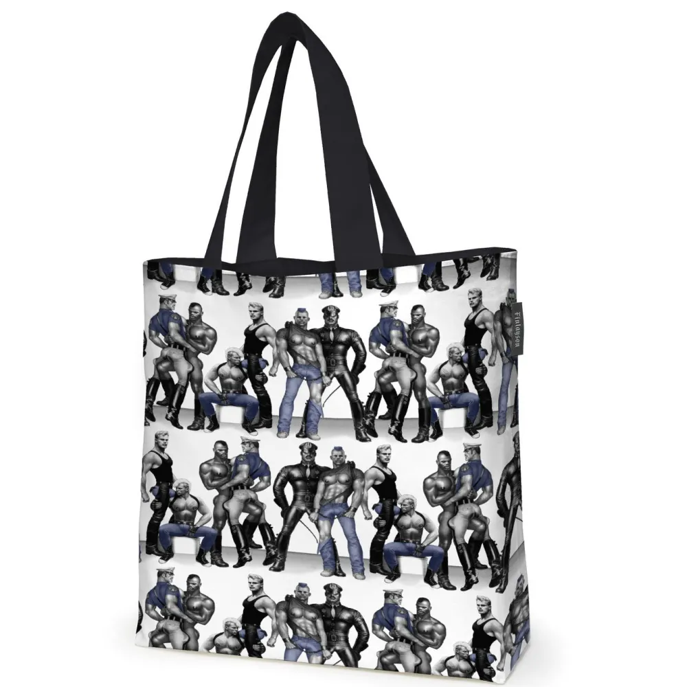 Kangaskassi Tom Of Finland Blue Squad, 45x42cm, musta/sininen*Finlayson Sale
