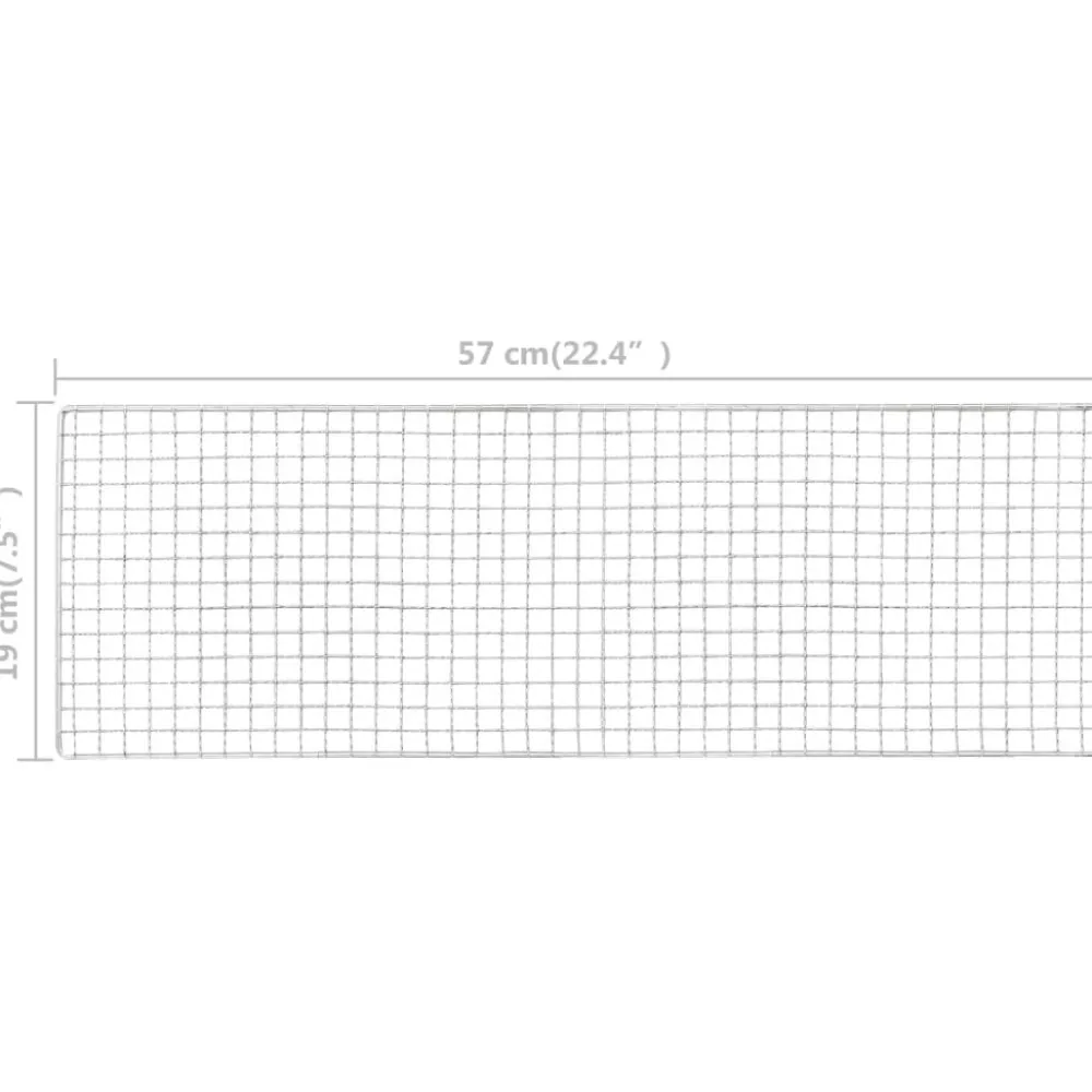 Kannettava retkigrilli teräs 60x22,5x33 cm*FinePRICE