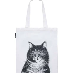 Sale Kassi Selviytyjät Kissa ja Koira 36x42cm mustavalkoinen Kangaskassit