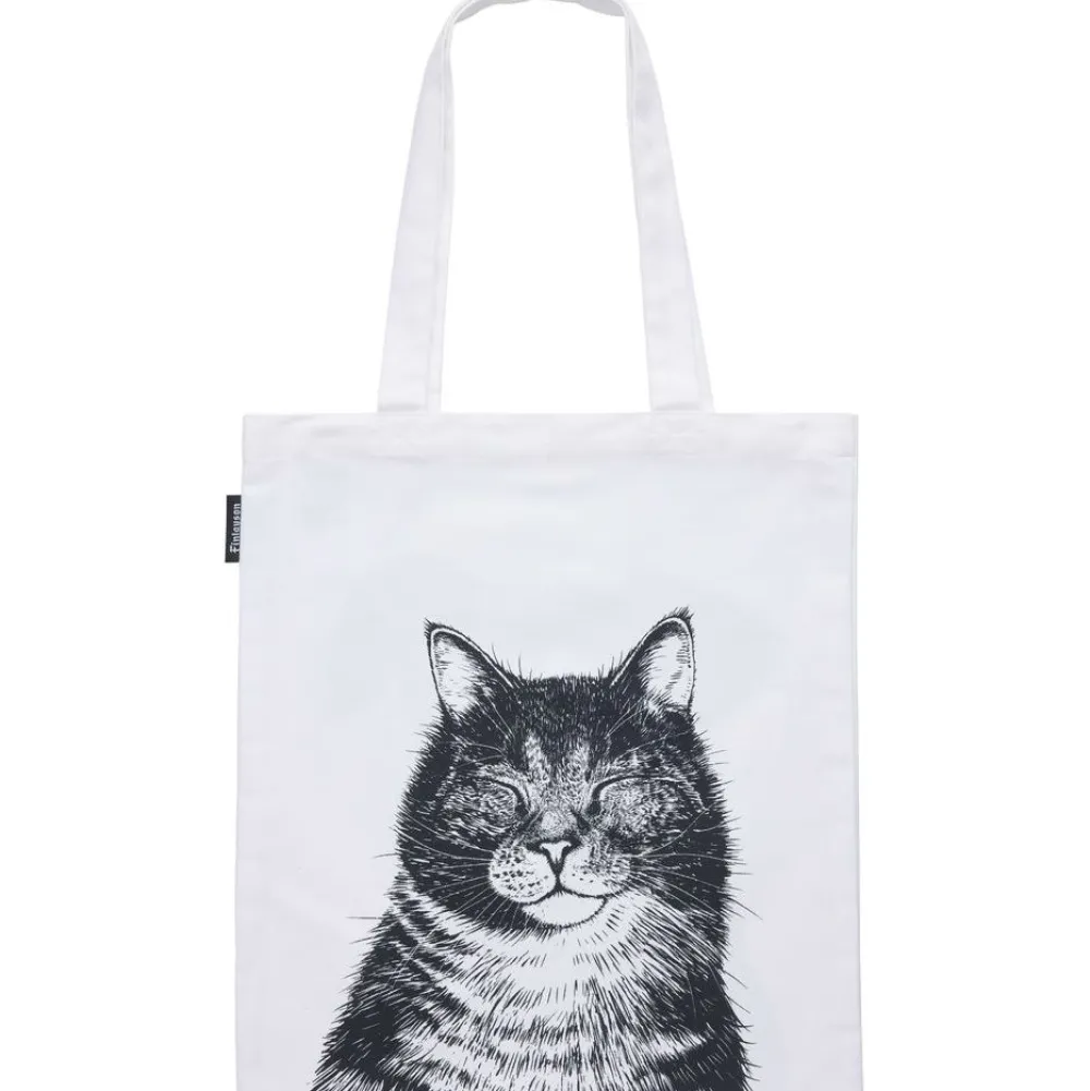 Sale Kassi Selviytyjät Kissa ja Koira 36x42cm mustavalkoinen Kangaskassit