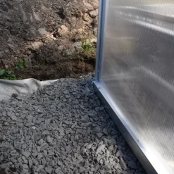 Kasvihuone 8,2 m² 4 mm kennolevyllä musta alumiinirunko*Green Land Online