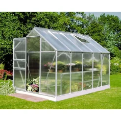 Kasvihuone Popular 6,2 m² kennolevy/alumiini*Halls Clearance