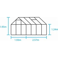 Clearance Kasvihuone Popular 5,0 m² lasi/vihreä Kasvihuoneet Lasilla|Kasvihuoneet Kennolevyllä