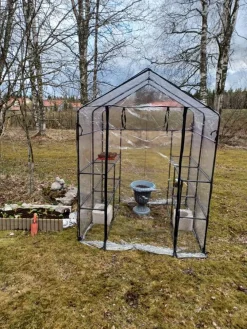 Outlet Kasvihuone XL 143x143x195cm muovi Kasvihuoneet Muovilla