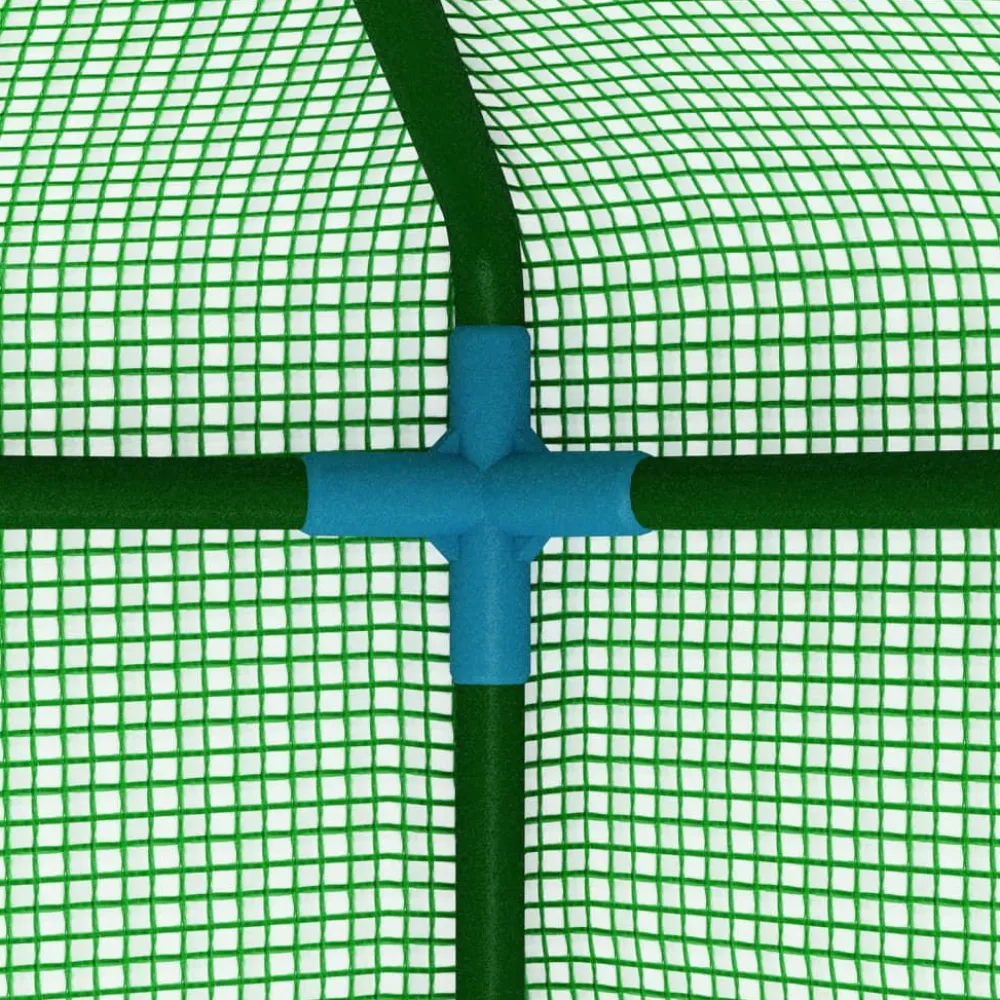 New Kasvihuone hyllyillä teräs 143x143x195 cm Kasvihuoneet Muovilla
