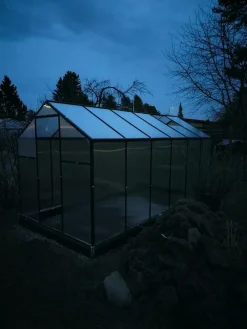 Best Kasvihuone Garden 7.1m² sokkelilla musta Kasvihuoneet Kennolevyllä