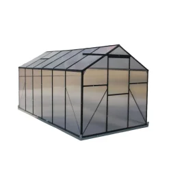 Best Kasvihuone Garden 7.1m² sokkelilla musta Kasvihuoneet Kennolevyllä