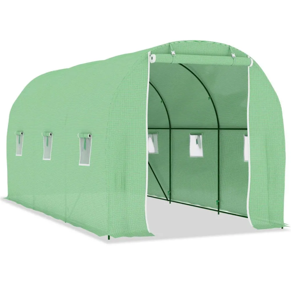 Best Kasvihuone 9m² 4,5x2x2 m Kasvihuoneet Muovilla