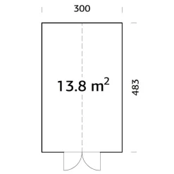 Kasvihuone Emilia 13,8 m² turvalasi puurunko*Palmako Discount