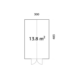 Kasvihuone Emilia 13,8 m2, turvalasi, puurunko, harmaa RAL7012*Palmako Online