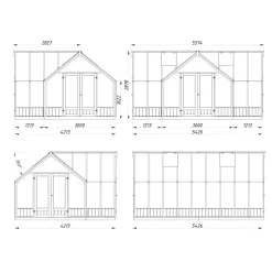 Kasvihuone Emilia 19,1 m2, turvalasi, puurunko*Palmako New