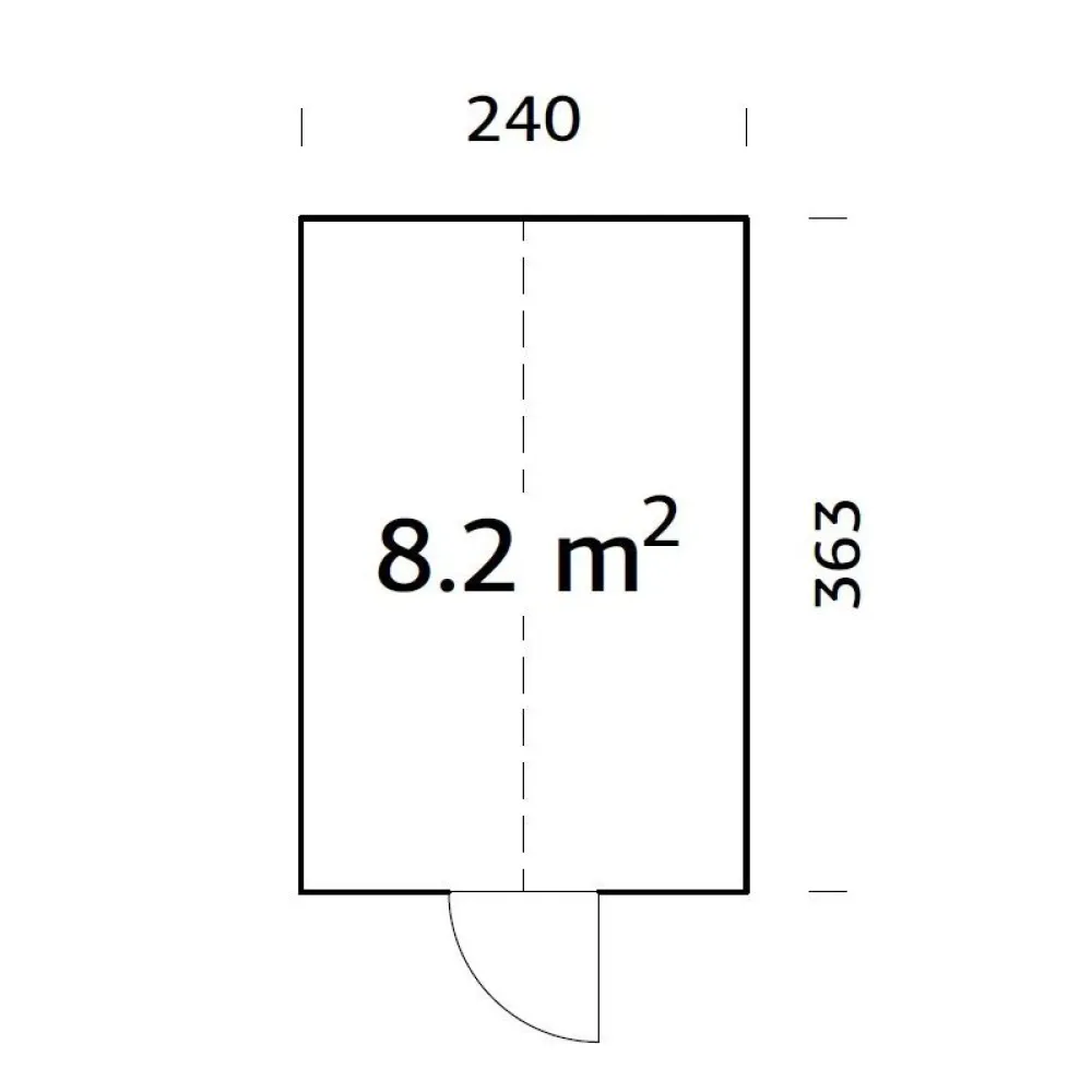 Kasvihuone Emilia 8,2 m2, turvalasi, puurunko*Palmako Best