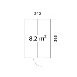 Kasvihuone Emilia 8,2 m2, turvalasi, puurunko*Palmako Best