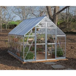 Hot Kasvihuone Balance Hybrid 8,9 m² 8x12 ft hopea Kasvihuoneet Kennolevyllä
