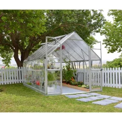 Hot Kasvihuone Balance Hybrid 8,9 m² 8x12 ft hopea Kasvihuoneet Kennolevyllä