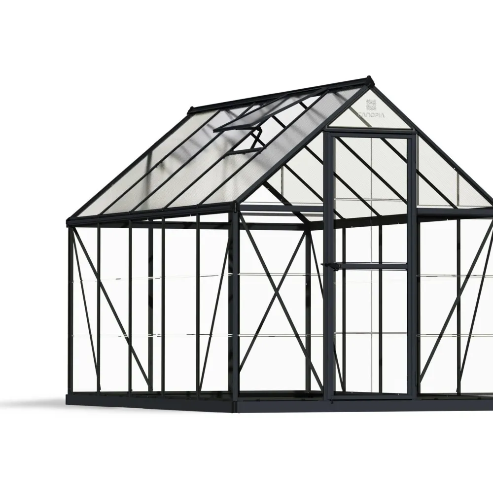 Sale Kasvihuone Hybrid 5,7 m² 6x10 ft musta Kasvihuoneet Kennolevyllä