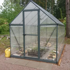 Sale Kasvihuone Hybrid 5,7 m² 6x10 ft harmaa Kasvihuoneet Kennolevyllä