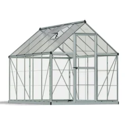 Discount Kasvihuone Hybrid 5,7 m² 6x10 ft hopea Kasvihuoneet Kennolevyllä