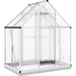 Kasvihuone pohjarungolla, alumiini, eri kokoja ja värejä (33965)*FinePRICE Outlet