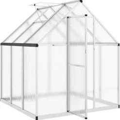 Kasvihuone pohjarungolla, alumiini, eri kokoja ja värejä (33965)*FinePRICE Outlet