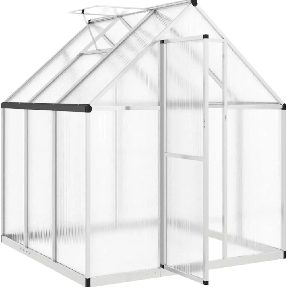 Kasvihuone pohjarungolla, alumiini, eri kokoja ja värejä (33965)*FinePRICE Outlet
