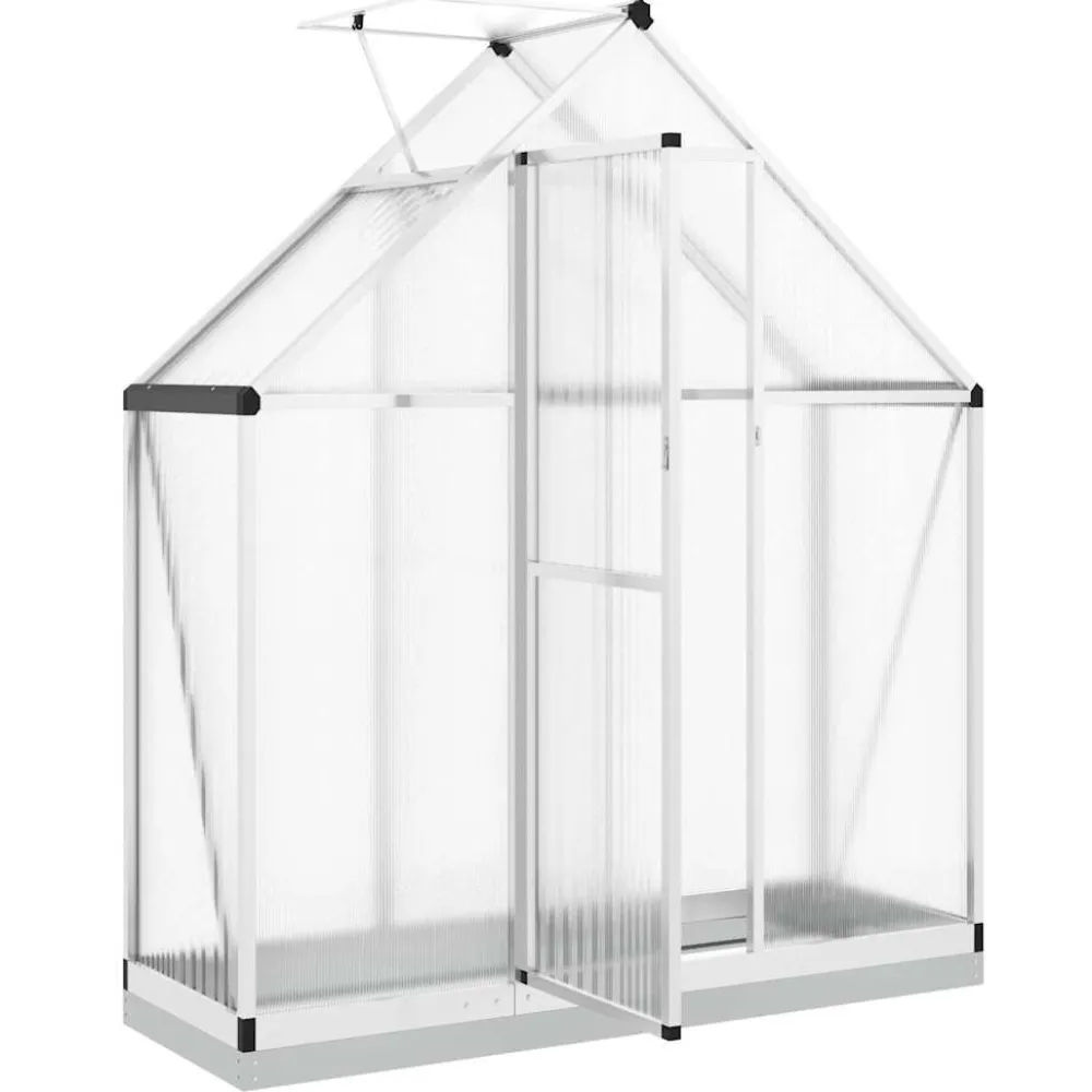 Kasvihuone pohjarungolla, alumiini, eri kokoja ja värejä (33965)*FinePRICE Outlet