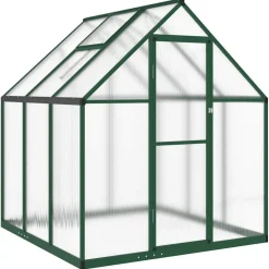 Kasvihuone pohjarungolla, alumiini, eri kokoja ja värejä (33965)*FinePRICE Outlet