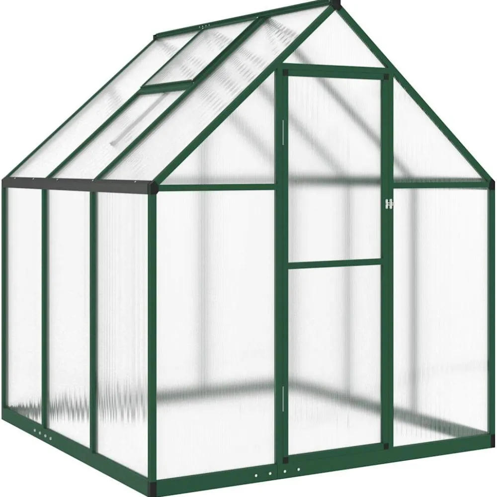 Kasvihuone pohjarungolla, alumiini, eri kokoja ja värejä (33965)*FinePRICE Outlet