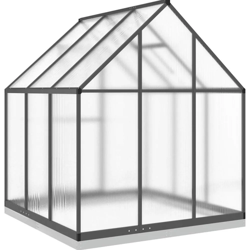 Kasvihuone pohjarungolla, alumiini, eri kokoja ja värejä (33965)*FinePRICE Outlet